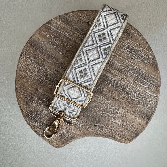 Wide Adjustable GRAY Purse Strap Crossbody Guitar Strap NEW FAST SHIP - Picture 1 of 3